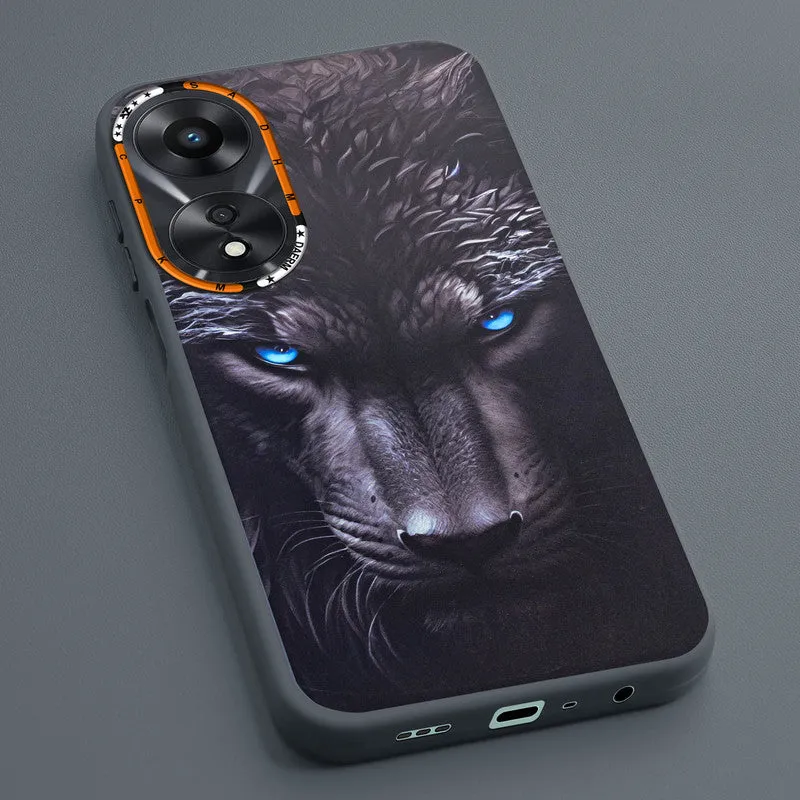 Dark Elegant Wild Creatures Printed Back Cases For Oppo A78 5G