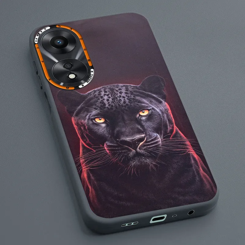 Dark Elegant Wild Creatures Printed Back Cases For Oppo A78 5G