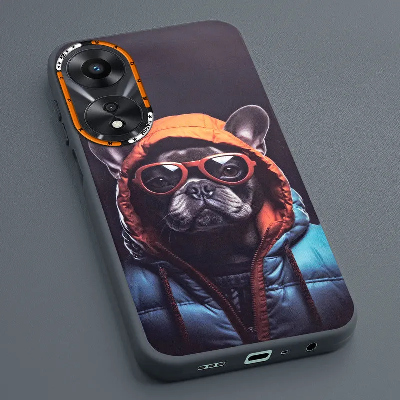 Dark Elegant Wild Creatures Printed Back Cases For Oppo A78 5G