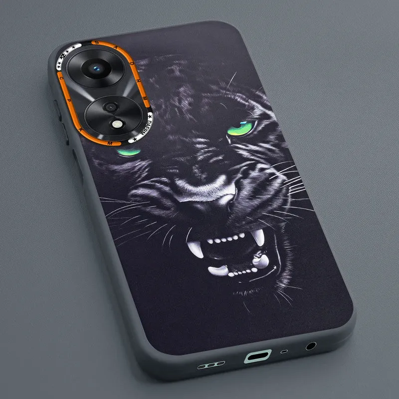 Dark Elegant Wild Creatures Printed Back Cases For Oppo A78 5G