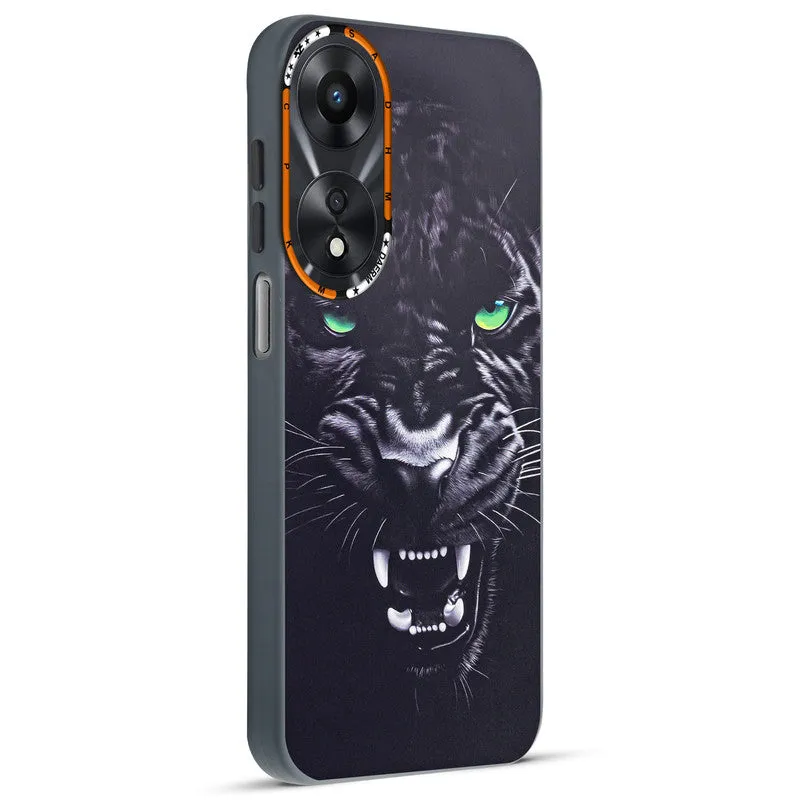 Dark Elegant Wild Creatures Printed Back Cases For Oppo A78 5G