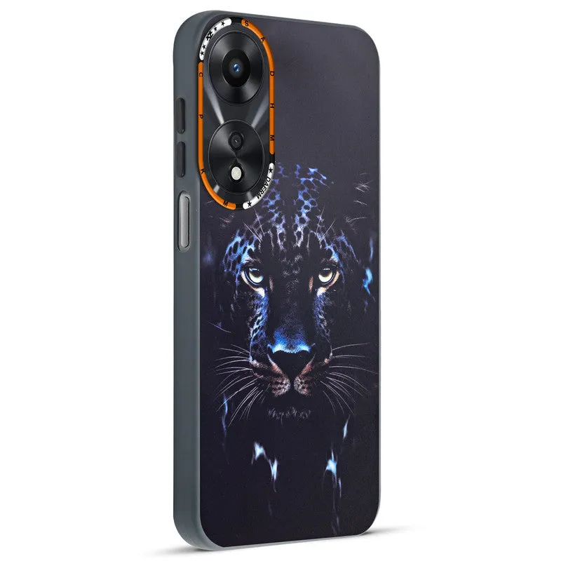 Dark Elegant Wild Creatures Printed Back Cases For Oppo A78 5G