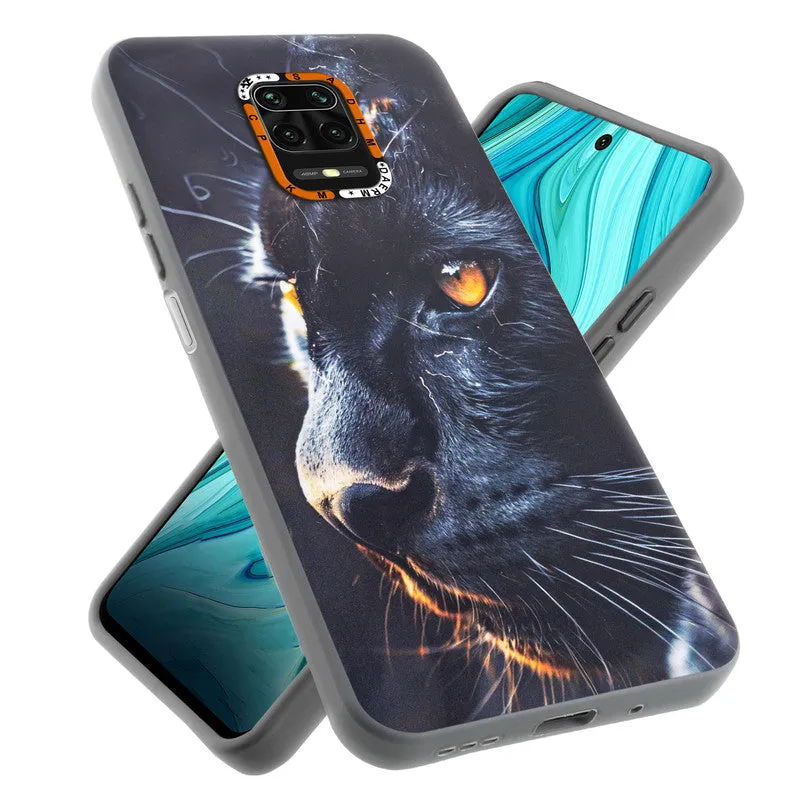 Dark Elegant Wild Creatures Printed Back Cases For Redmi Note 9 Pro