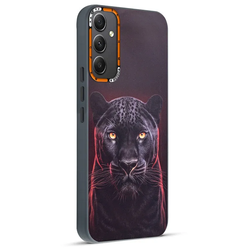 Dark Elegant Wild Creatures Printed Back Cases For Samsung A34 5G