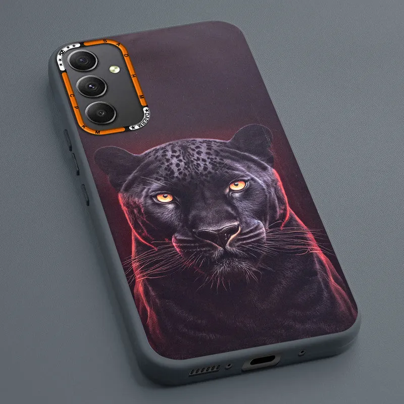Dark Elegant Wild Creatures Printed Back Cases For Samsung A34 5G