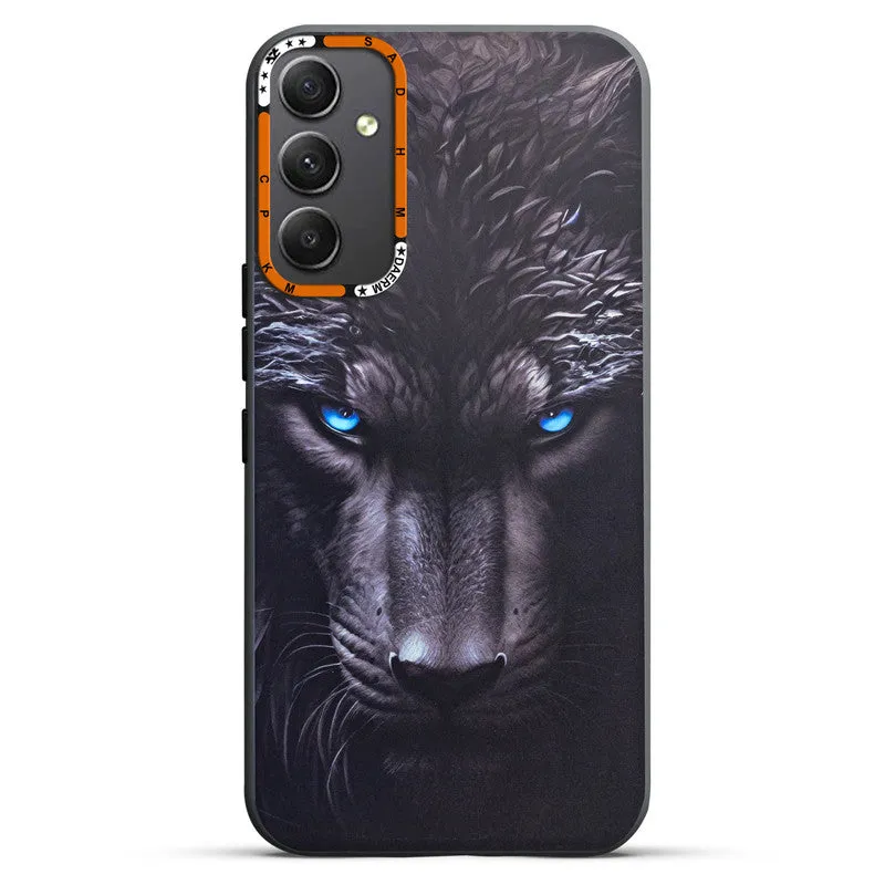 Dark Elegant Wild Creatures Printed Back Cases For Samsung A34 5G