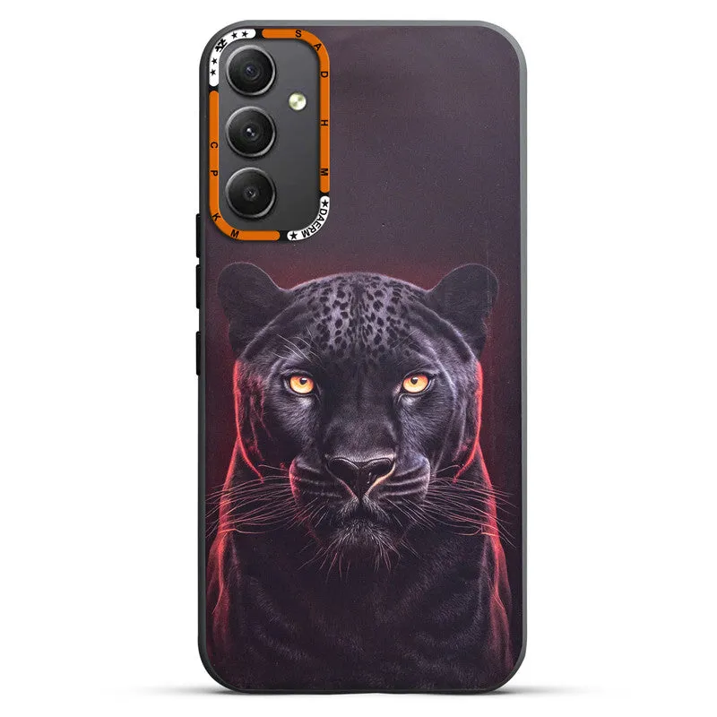 Dark Elegant Wild Creatures Printed Back Cases For Samsung A34 5G