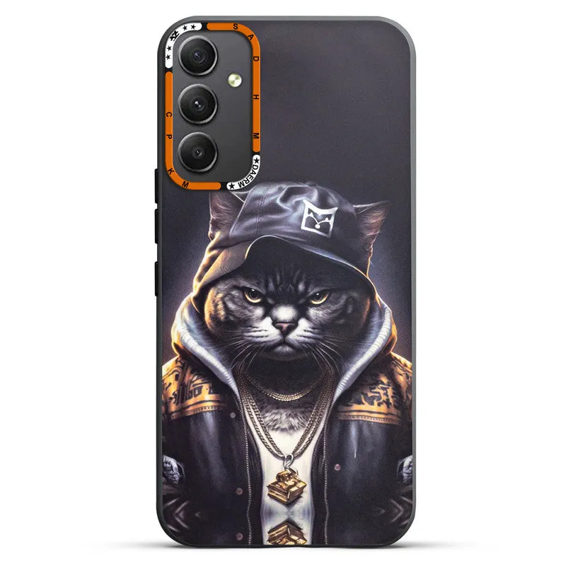 Dark Elegant Wild Creatures Printed Back Cases For Samsung A34 5G