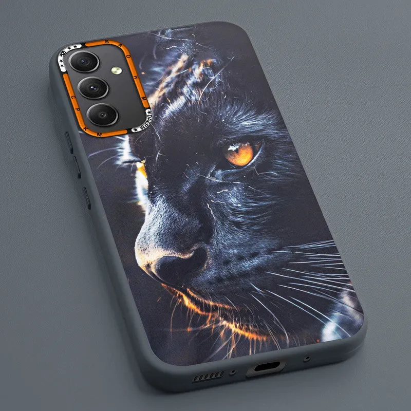 Dark Elegant Wild Creatures Printed Back Cases For Samsung A34 5G