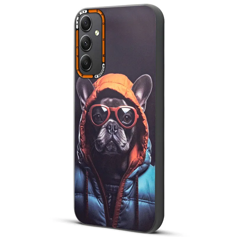 Dark Elegant Wild Creatures Printed Back Cases For Samsung A34 5G