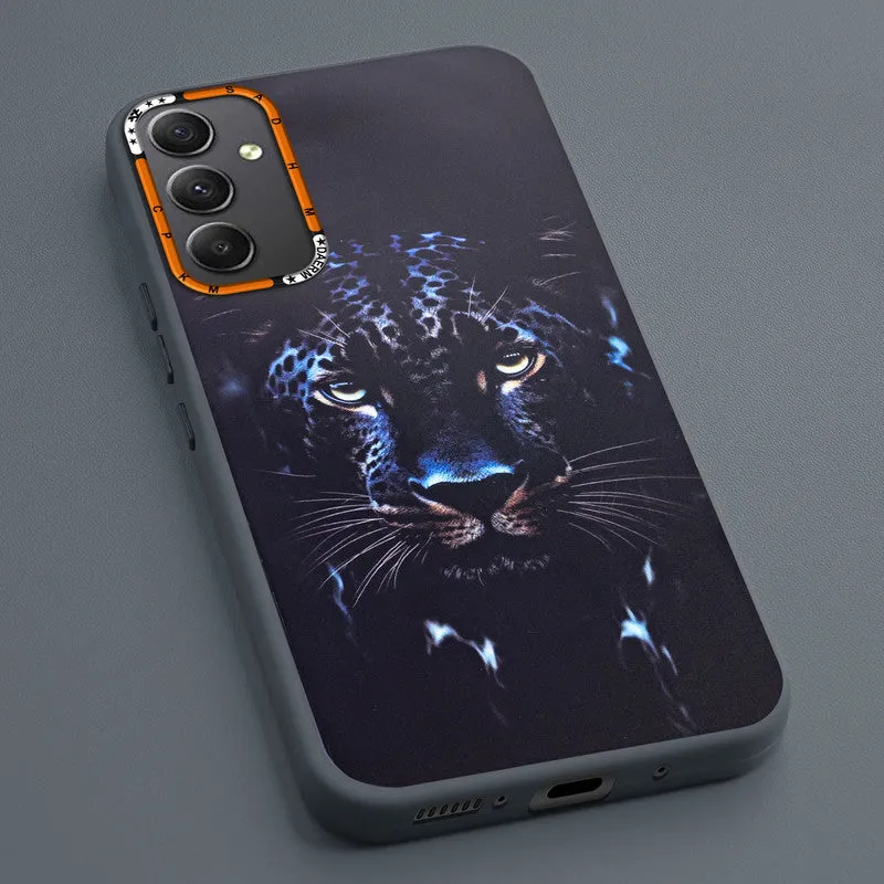 Dark Elegant Wild Creatures Printed Back Cases For Samsung A34 5G
