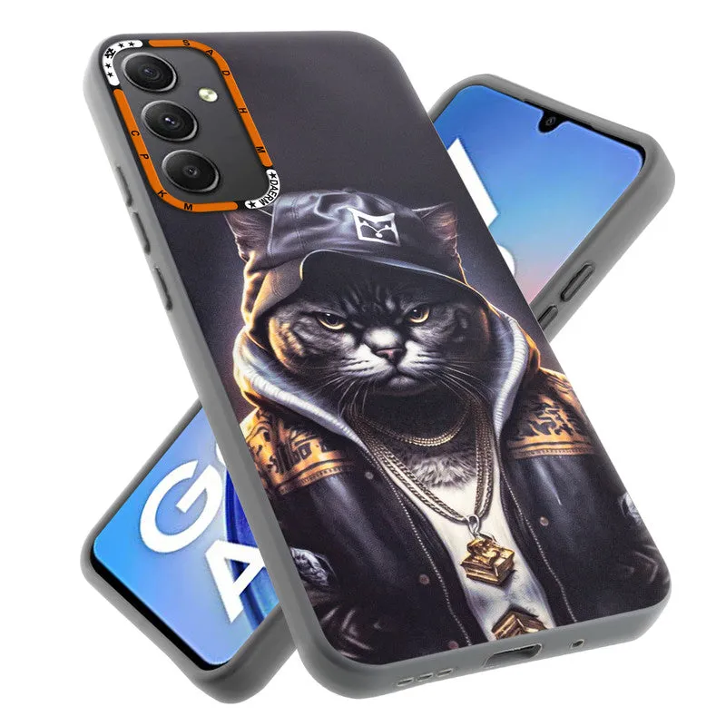 Dark Elegant Wild Creatures Printed Back Cases For Samsung A34 5G