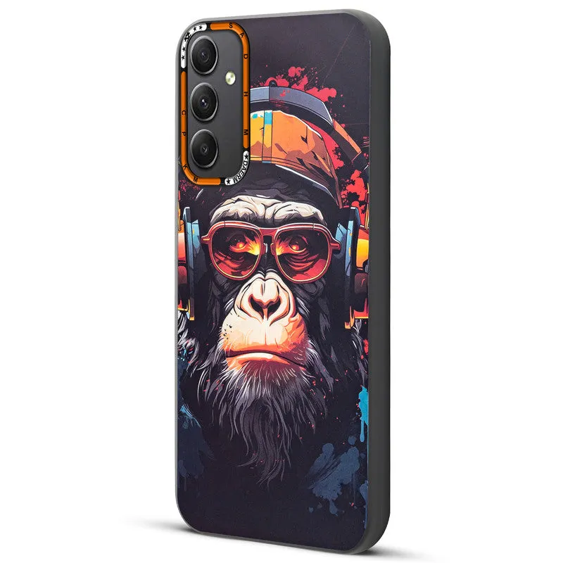 Dark Elegant Wild Creatures Printed Back Cases For Samsung A34 5G