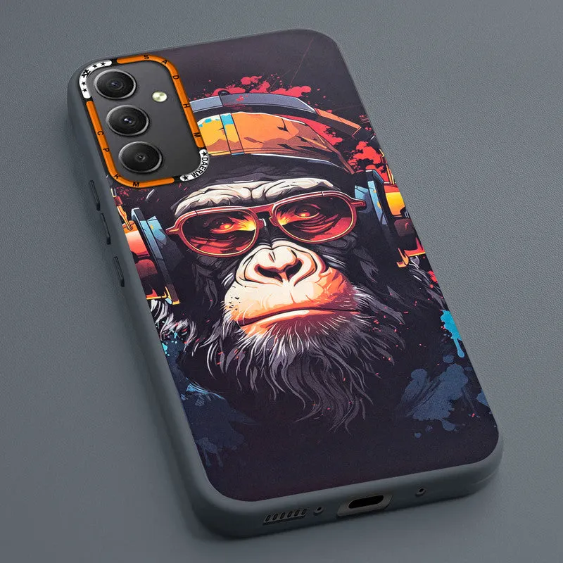Dark Elegant Wild Creatures Printed Back Cases For Samsung A34 5G