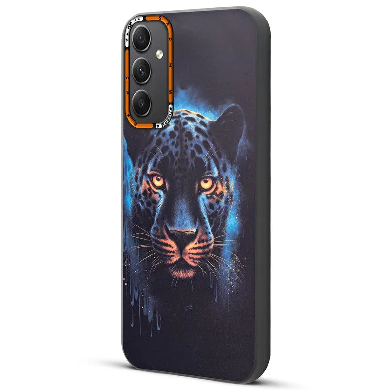 Dark Elegant Wild Creatures Printed Back Cases For Samsung A34 5G