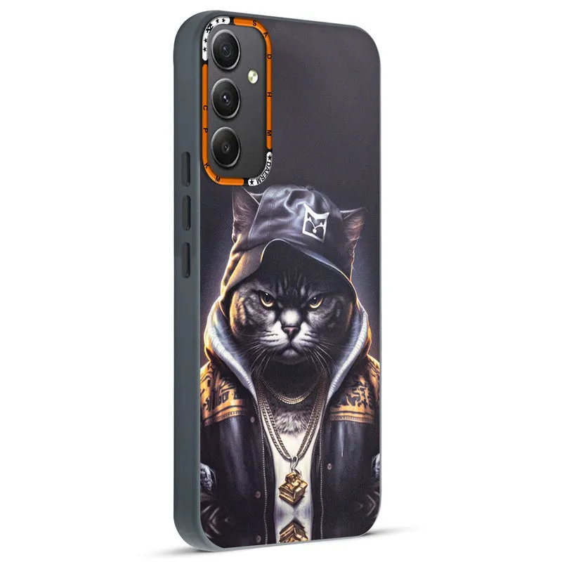 Dark Elegant Wild Creatures Printed Back Cases For Samsung A34 5G