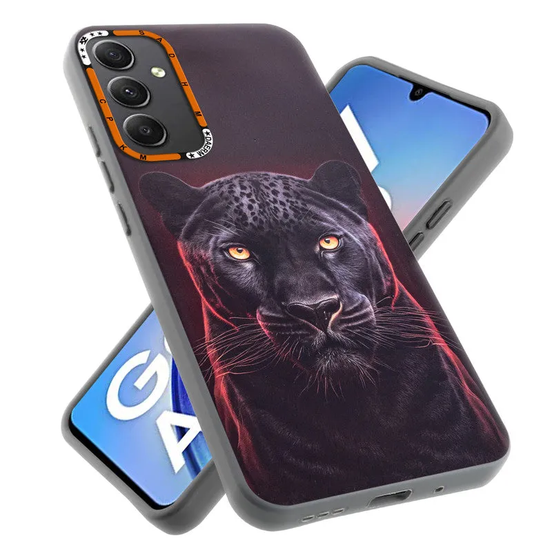 Dark Elegant Wild Creatures Printed Back Cases For Samsung A34 5G
