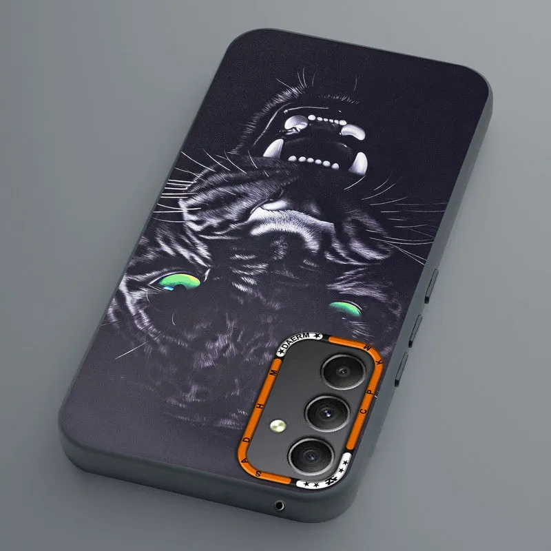 Dark Elegant Wild Creatures Printed Back Cases For Samsung A34 5G