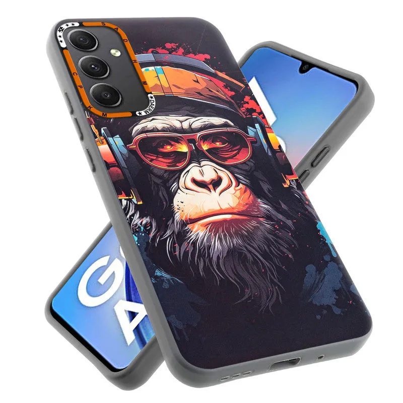 Dark Elegant Wild Creatures Printed Back Cases For Samsung A34 5G