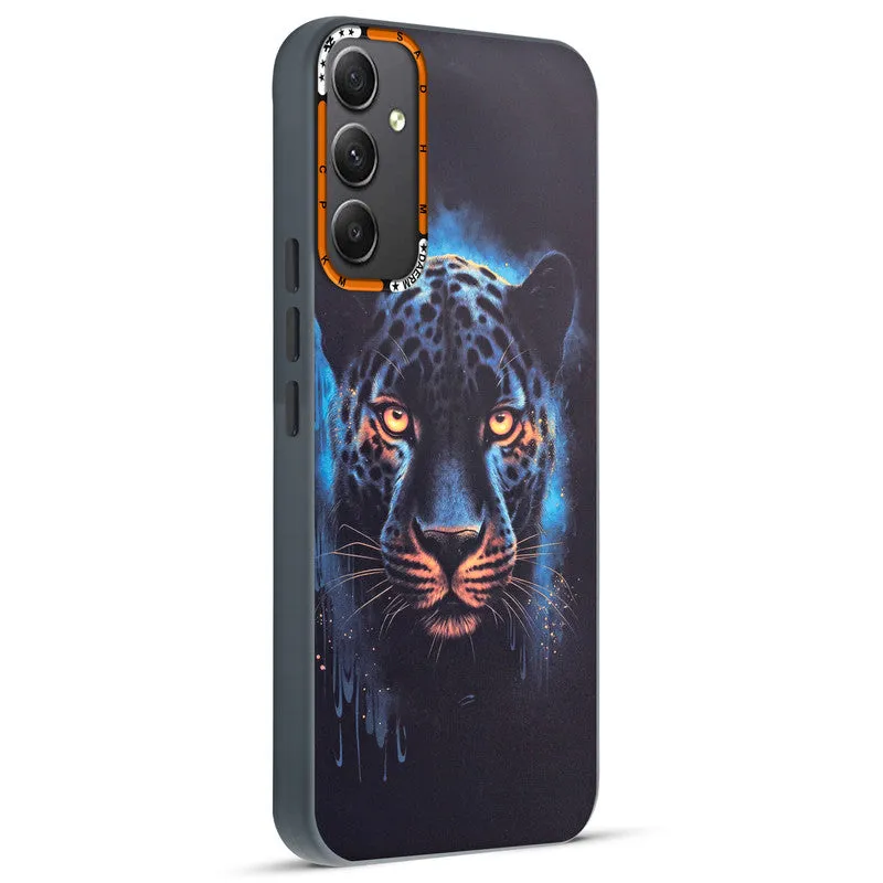 Dark Elegant Wild Creatures Printed Back Cases For Samsung A34 5G