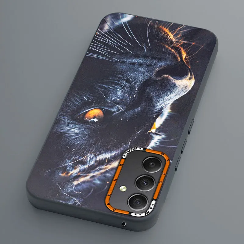 Dark Elegant Wild Creatures Printed Back Cases For Samsung A34 5G