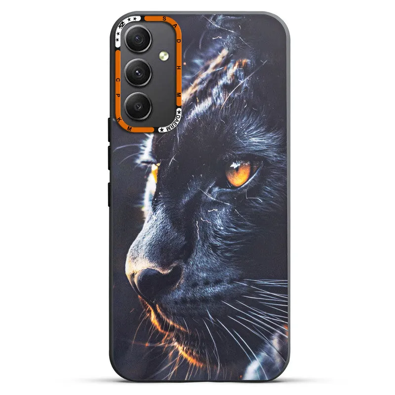 Dark Elegant Wild Creatures Printed Back Cases For Samsung A34 5G