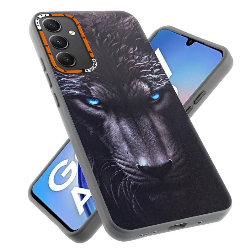 Dark Elegant Wild Creatures Printed Back Cases For Samsung A34 5G