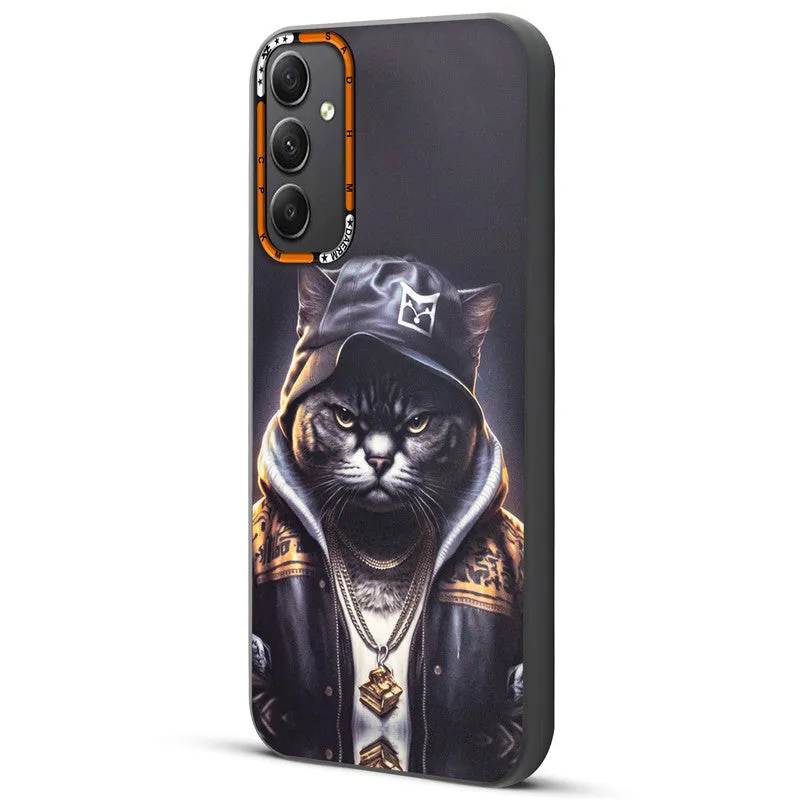 Dark Elegant Wild Creatures Printed Back Cases For Samsung A34 5G