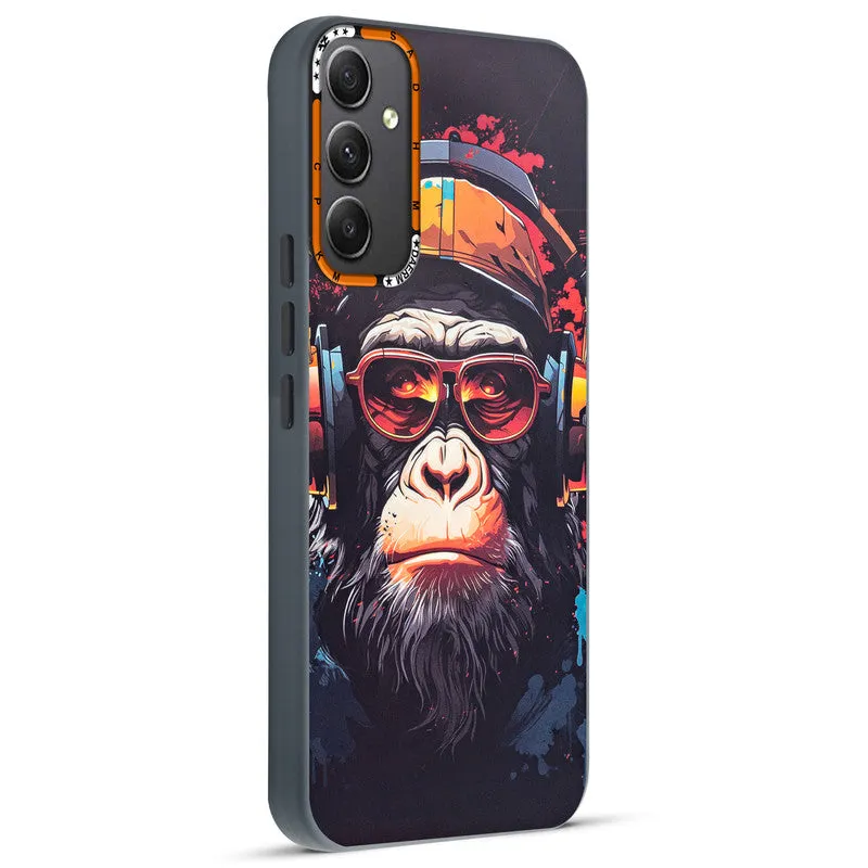 Dark Elegant Wild Creatures Printed Back Cases For Samsung A34 5G