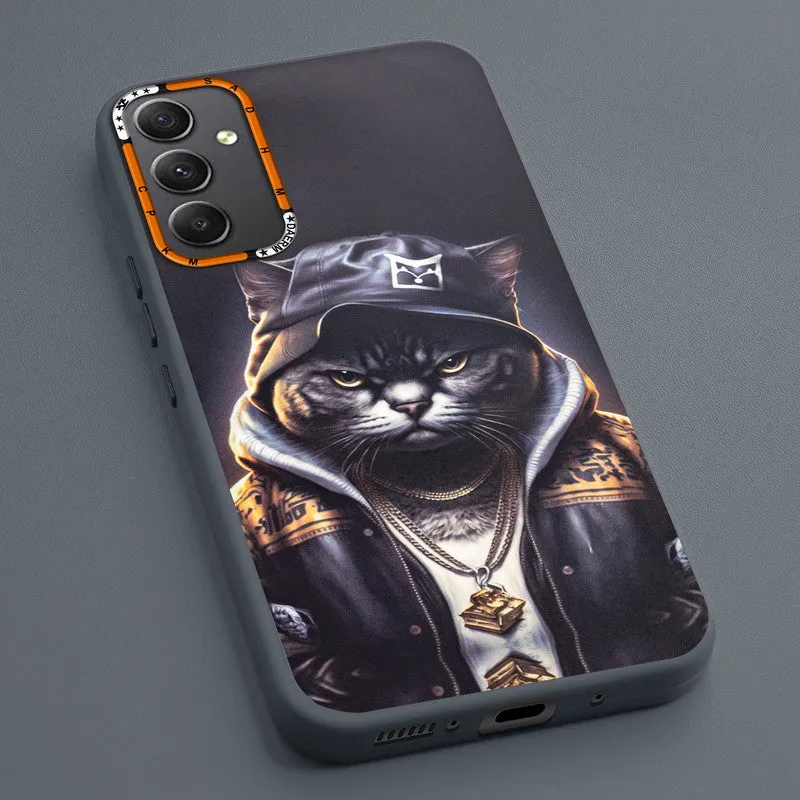 Dark Elegant Wild Creatures Printed Back Cases For Samsung A34 5G