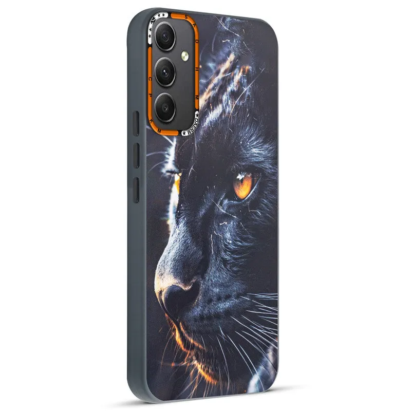 Dark Elegant Wild Creatures Printed Back Cases For Samsung A34 5G