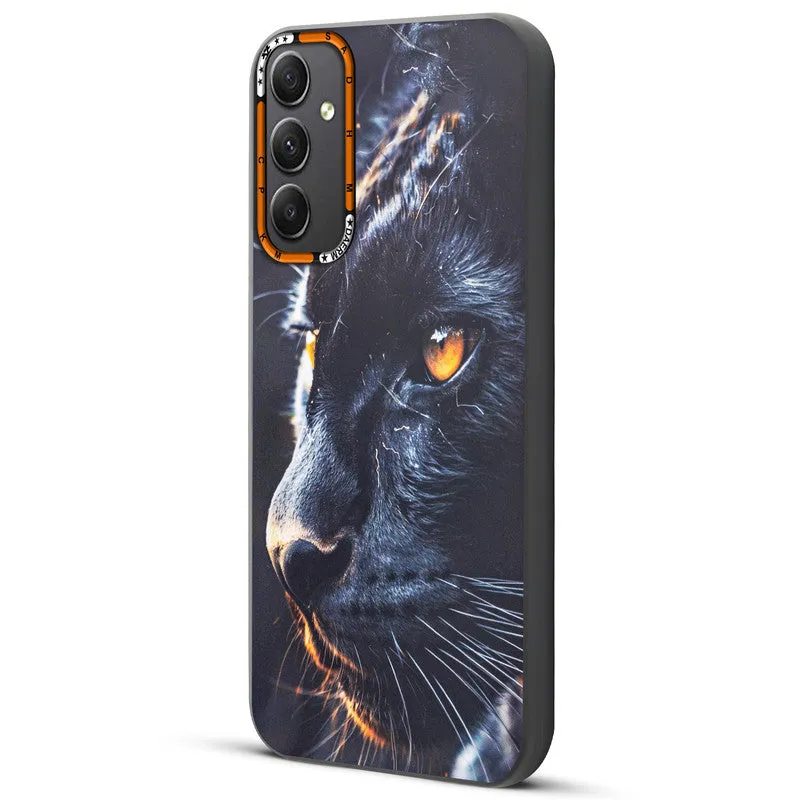 Dark Elegant Wild Creatures Printed Back Cases For Samsung A34 5G