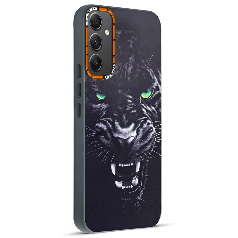 Dark Elegant Wild Creatures Printed Back Cases For Samsung A34 5G