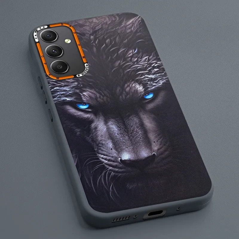 Dark Elegant Wild Creatures Printed Back Cases For Samsung A34 5G