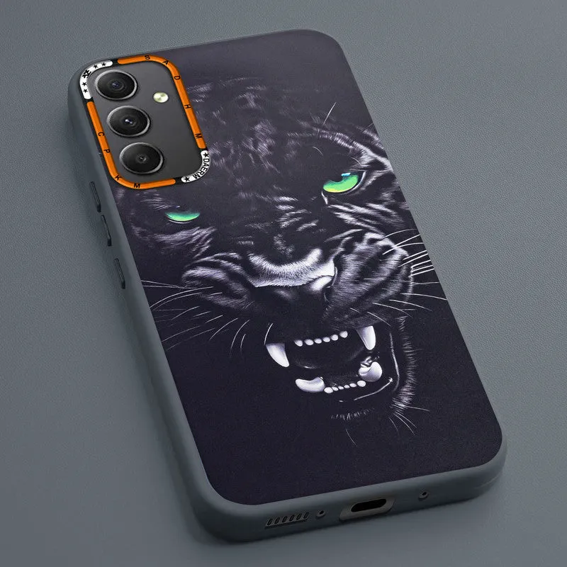 Dark Elegant Wild Creatures Printed Back Cases For Samsung A34 5G