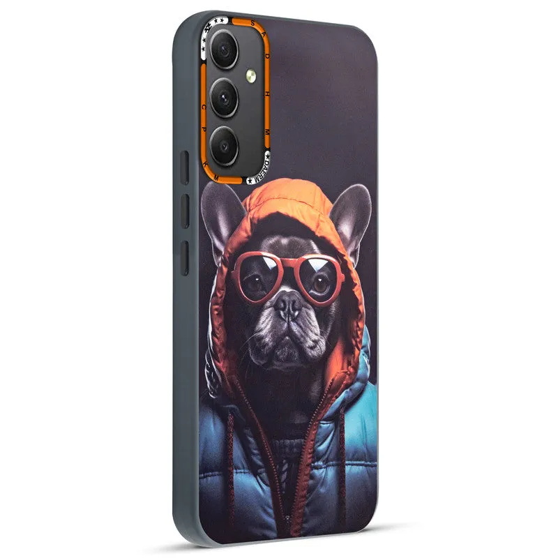 Dark Elegant Wild Creatures Printed Back Cases For Samsung A34 5G