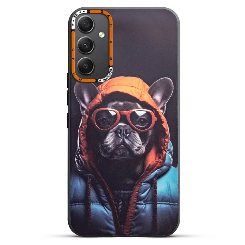 Dark Elegant Wild Creatures Printed Back Cases For Samsung A34 5G
