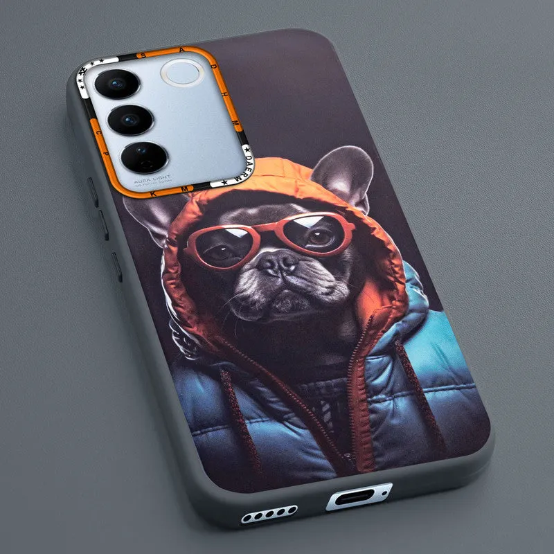 Dark Elegant Wild Creatures Printed Back Cases For Vivo V27 Pro 5G
