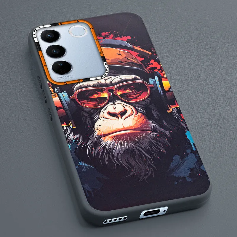 Dark Elegant Wild Creatures Printed Back Cases For Vivo V27 Pro 5G