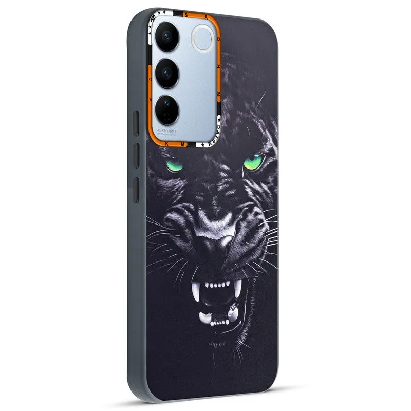Dark Elegant Wild Creatures Printed Back Cases For Vivo V27 Pro 5G