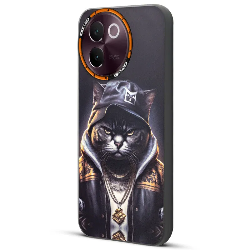 Dark Elegant Wild Creatures Printed Back Cases For Vivo V30e 5G