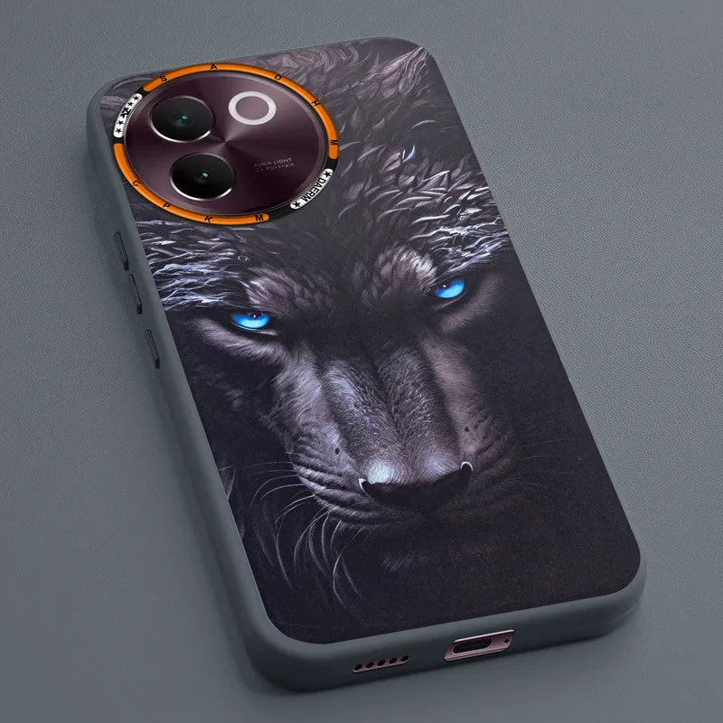 Dark Elegant Wild Creatures Printed Back Cases For Vivo V30e 5G