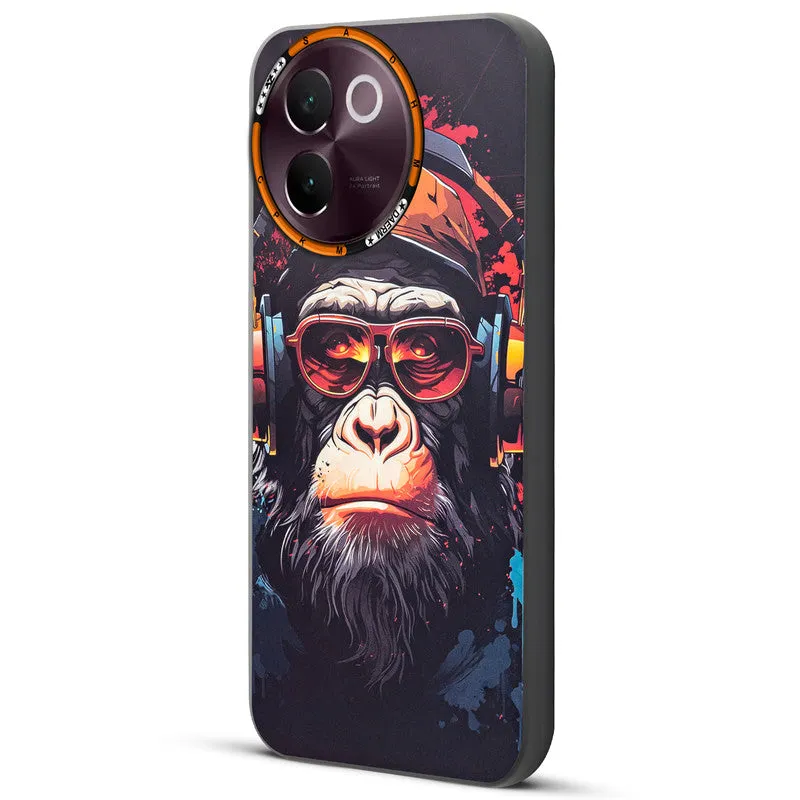 Dark Elegant Wild Creatures Printed Back Cases For Vivo V30e 5G