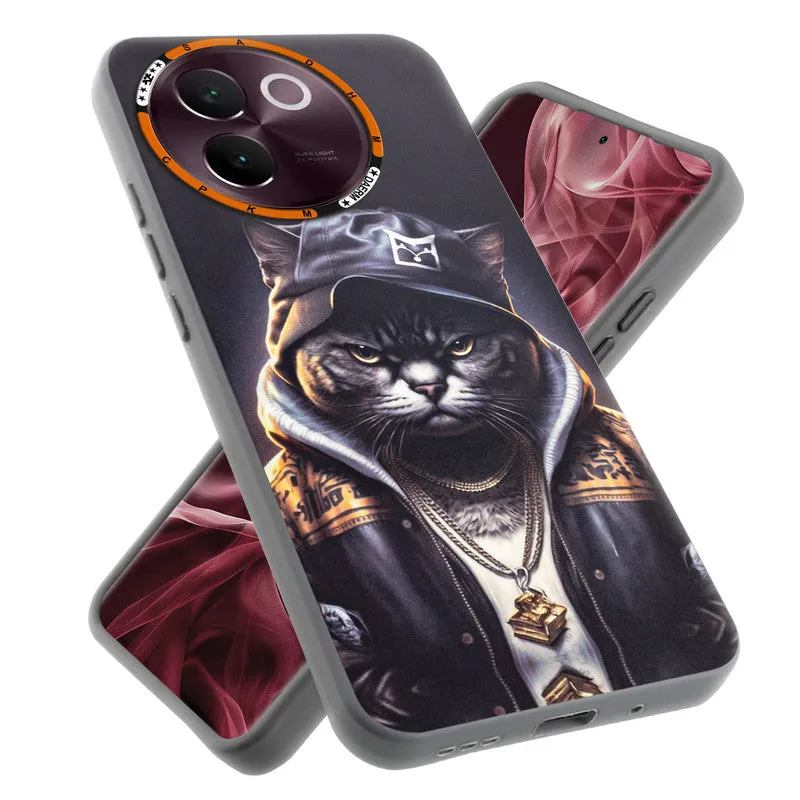 Dark Elegant Wild Creatures Printed Back Cases For Vivo V30e 5G