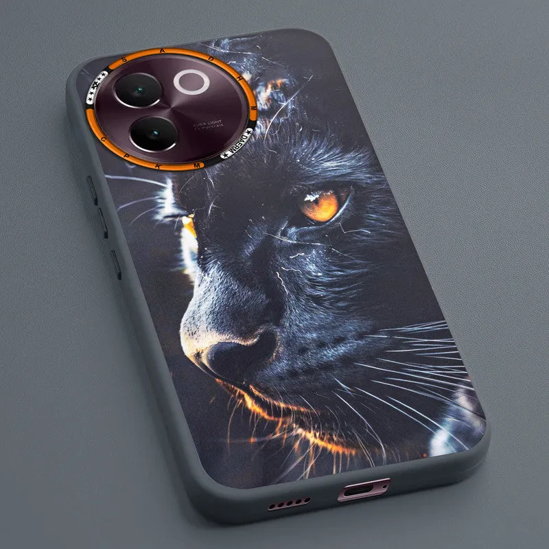 Dark Elegant Wild Creatures Printed Back Cases For Vivo V30e 5G