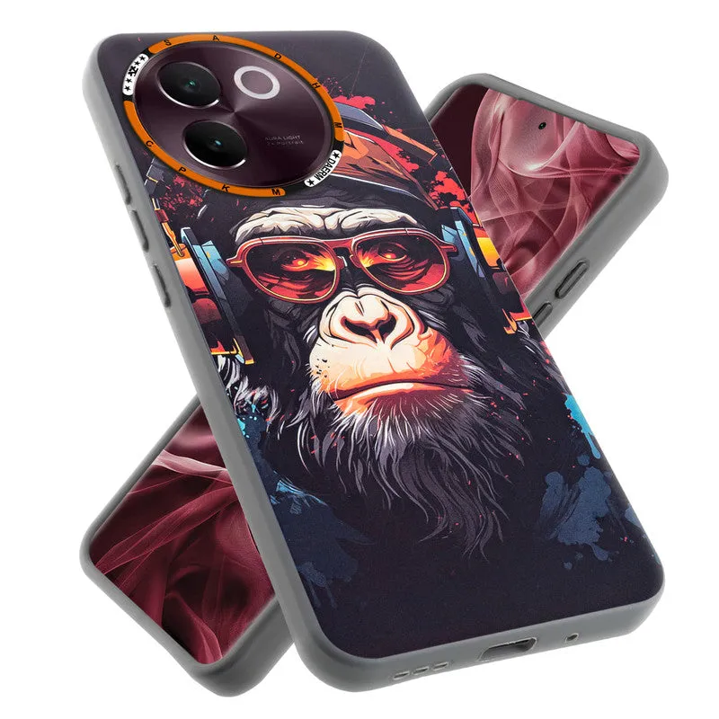 Dark Elegant Wild Creatures Printed Back Cases For Vivo V30e 5G