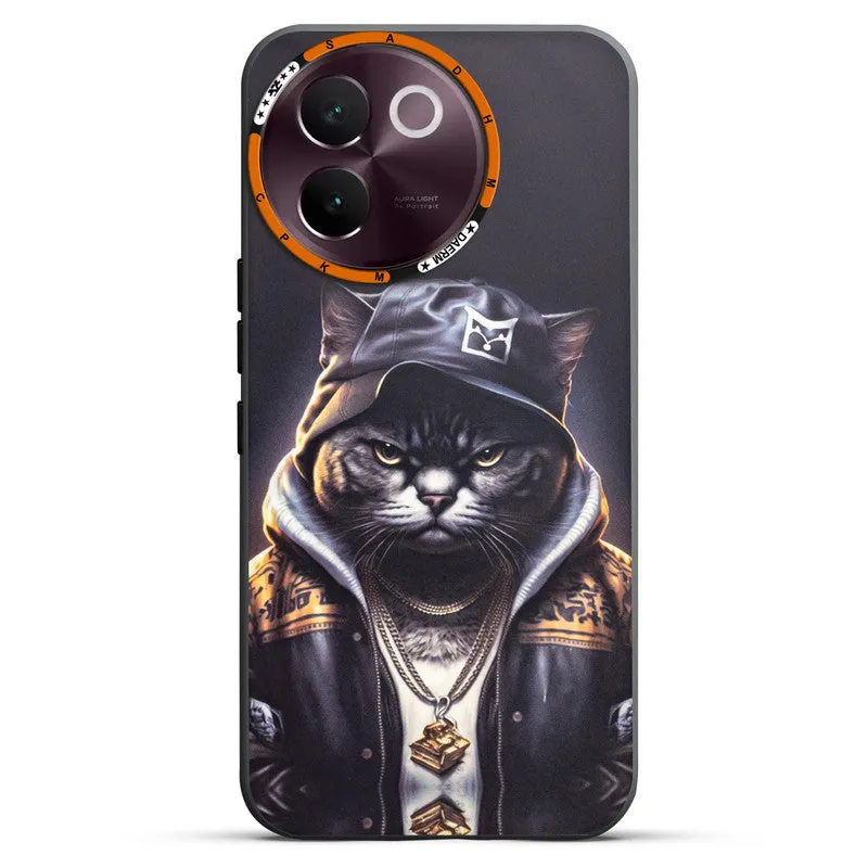 Dark Elegant Wild Creatures Printed Back Cases For Vivo V30e 5G