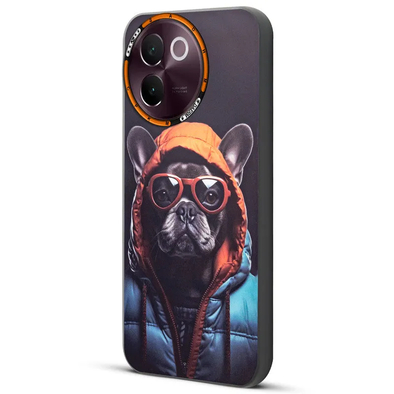 Dark Elegant Wild Creatures Printed Back Cases For Vivo V30e 5G