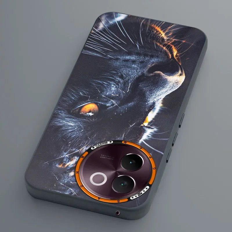 Dark Elegant Wild Creatures Printed Back Cases For Vivo V30e 5G