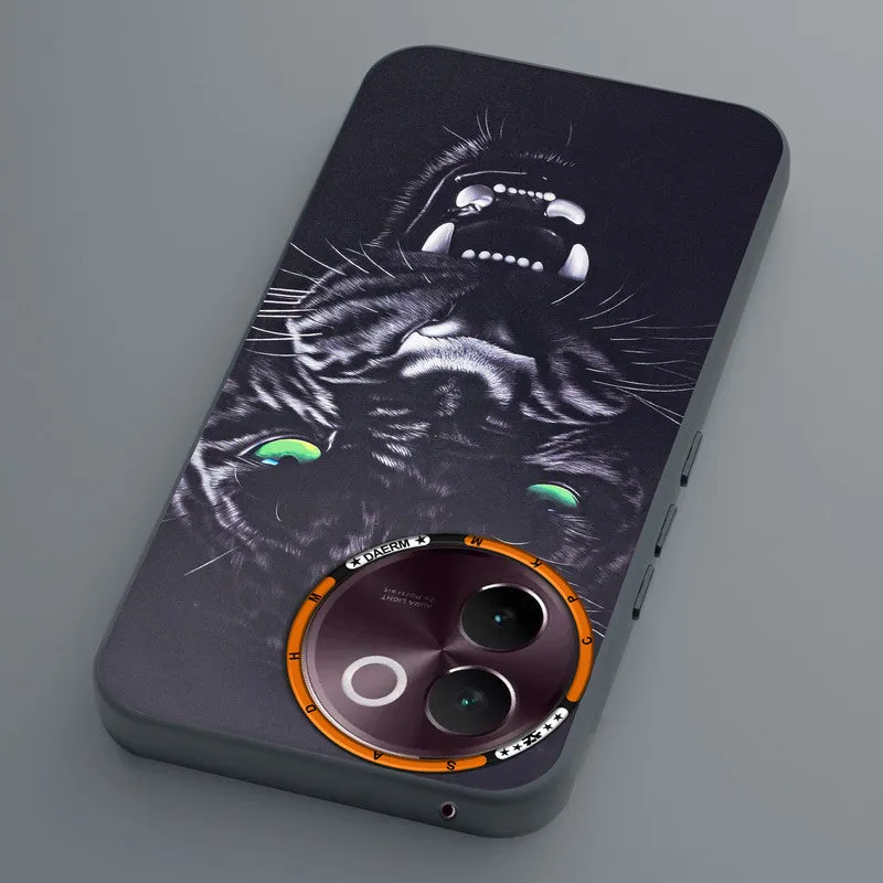 Dark Elegant Wild Creatures Printed Back Cases For Vivo V30e 5G